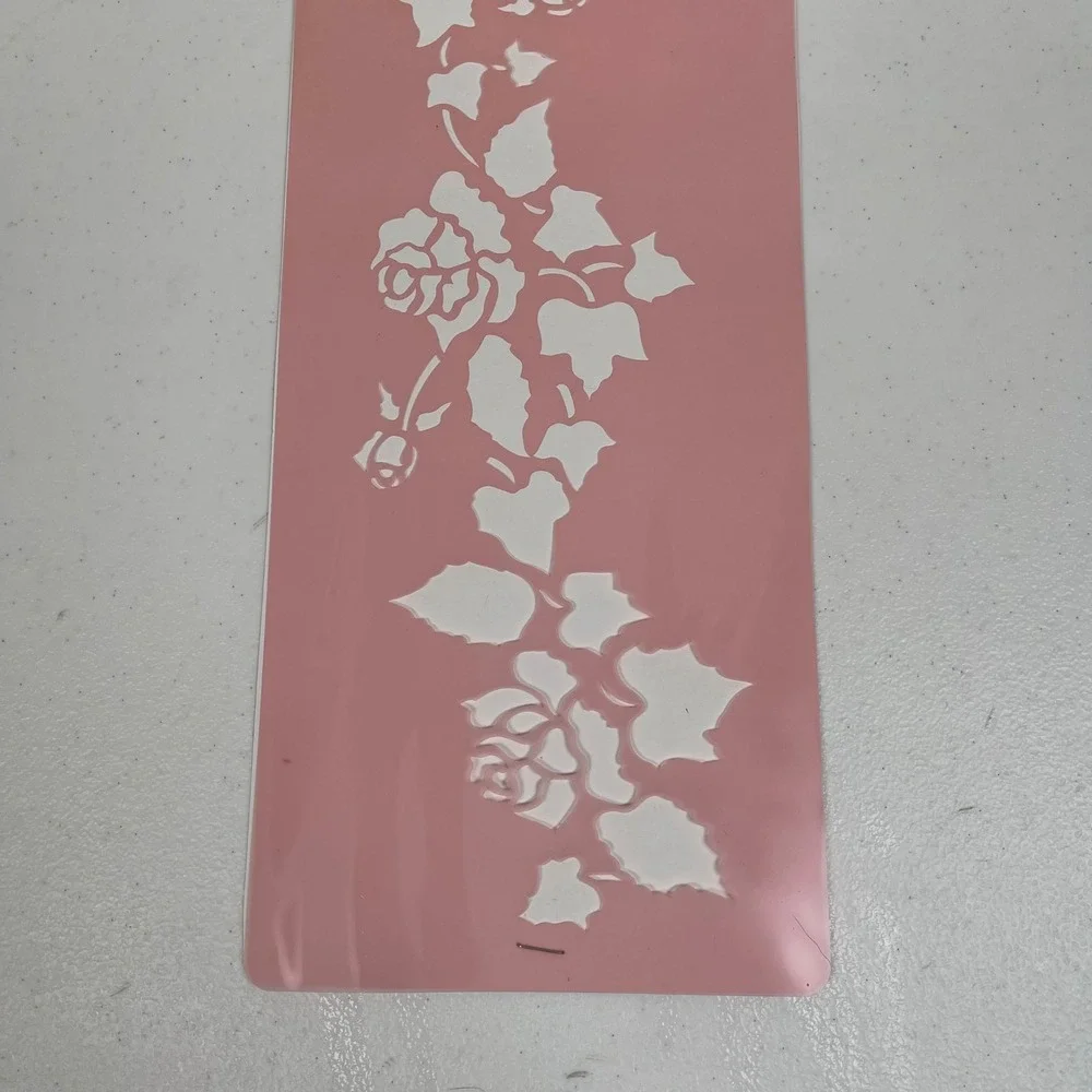 Vintage Delta Stencil Magic Small Rose Ivy‎ Border Pre-Cut Decorative 90s Whimsy